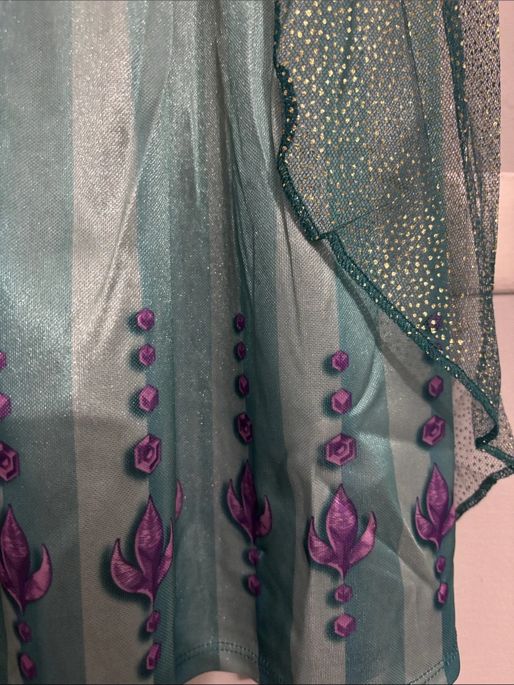 Disney Teal and Black Princess Dress with Purple Accents
